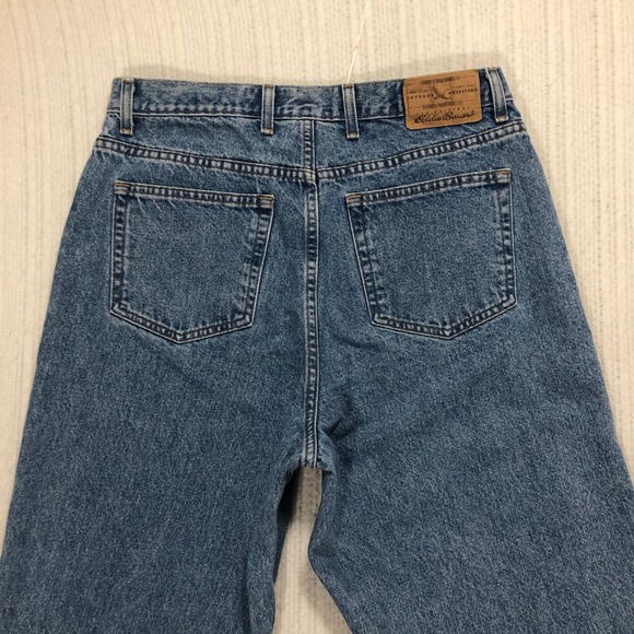 Eddie Bauer Denim Jeans Womens Size 16 Loose Fit High Rise Vintage Blue - Picture 6 of 7